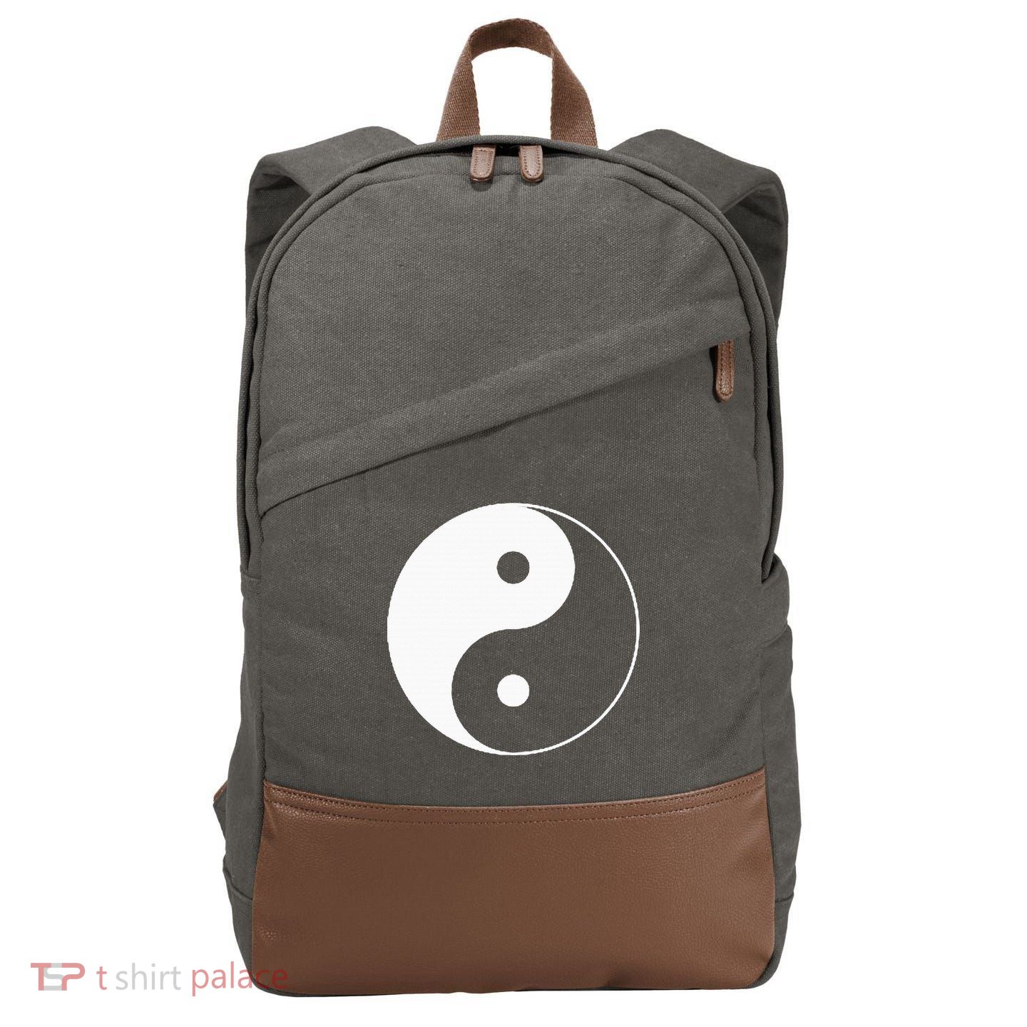 Yin Yang Symbol Taoism Chinese East Asian Philosophy Cotton Canvas Backpack