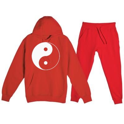 Yin Yang Symbol Taoism Chinese East Asian Philosophy Premium Hooded Sweatsuit Set