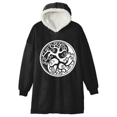 Yin Yang Tree Of Life Hooded Wearable Blanket