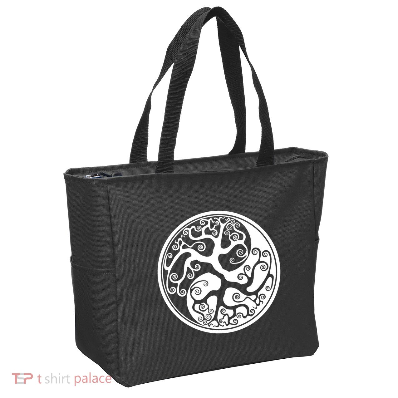 Yin Yang Tree Of Life Zip Tote Bag