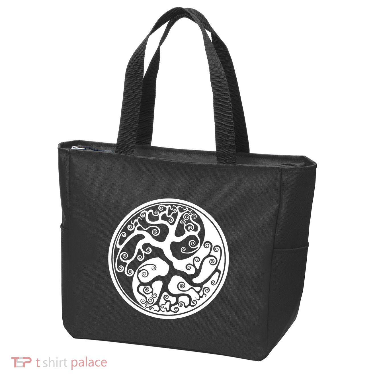 Yin Yang Tree Of Life Zip Tote Bag