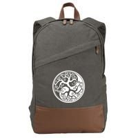 Yin Yang Tree Of Life Cotton Canvas Backpack