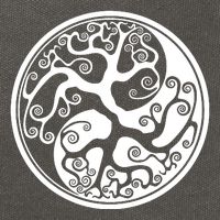 Yin Yang Tree Of Life Cotton Canvas Backpack