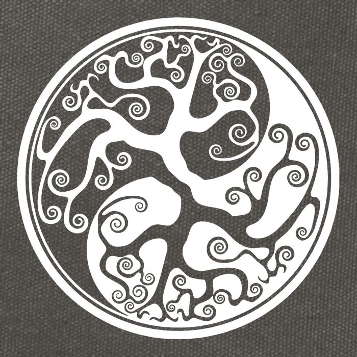 Yin Yang Tree Of Life Cotton Canvas Backpack