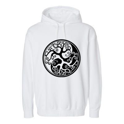 Yin Yang Tree Of Life Garment-Dyed Fleece Hoodie