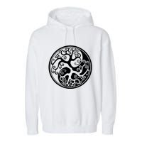 Yin Yang Tree Of Life Garment-Dyed Fleece Hoodie