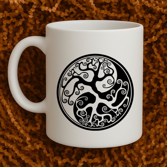 Yin Yang Tree Of Life Mug