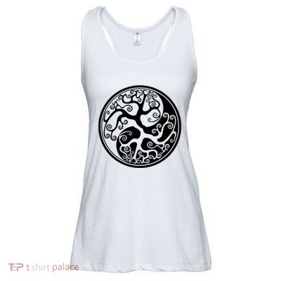 Yin Yang Tree Of Life Ladies Essential Flowy Tank