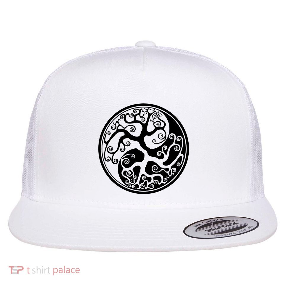 Yin Yang Tree Of Life Flatbill Hat