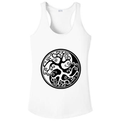 Yin Yang Tree Of Life Ladies PosiCharge Competitor Racerback Tank
