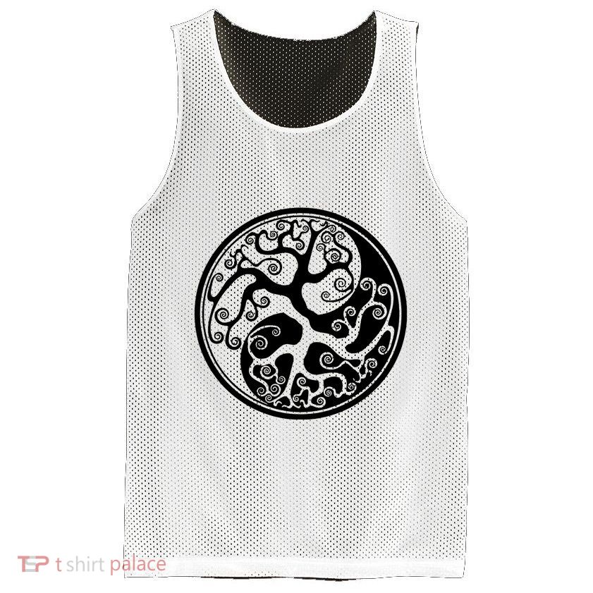 Yin Yang Tree Of Life Mesh Reversible Basketball Jersey Tank