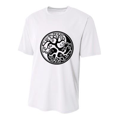 Yin Yang Tree Of Life Youth Performance Sprint T-Shirt