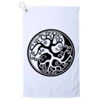 Yin Yang Tree Of Life Golf Towel
