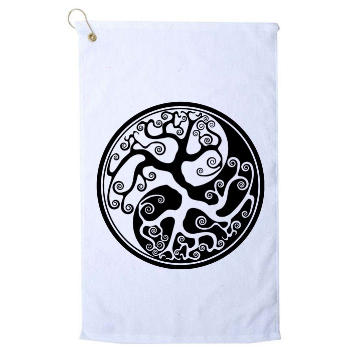 Yin Yang Tree Of Life Golf Towel