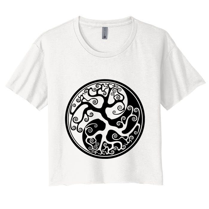 Yin Yang Tree Of Life Crop Top