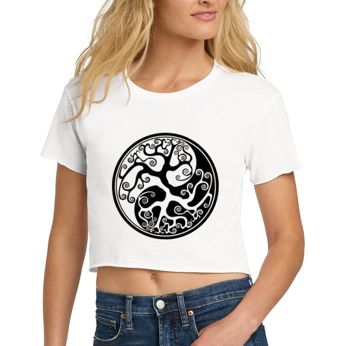 Yin Yang Tree Of Life Crop Top