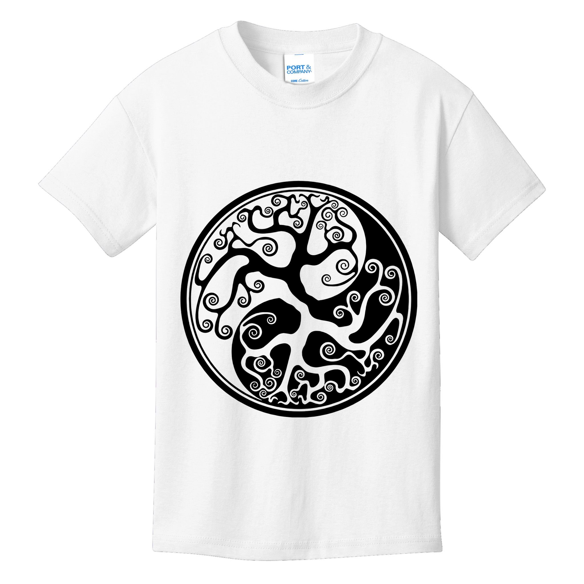 Yin Yang Tree Of Life Kids T-Shirt