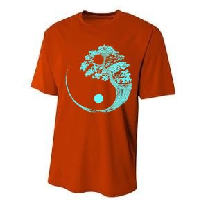 Yin Yang Turquoise Blue Bonsai Tree Japanese Buddhist Zen Gift Performance Sprint T-Shirt