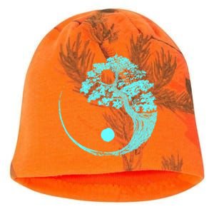 Yin Yang Turquoise Blue Bonsai Tree Japanese Buddhist Zen Gift Kati - Camo Knit Beanie