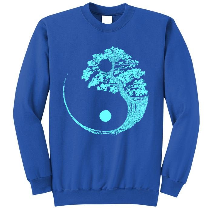 Yin Yang Turquoise Blue Bonsai Tree Japanese Buddhist Zen Gift Sweatshirt