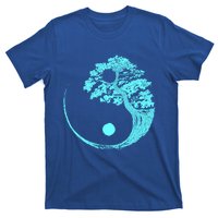 Yin Yang Turquoise Blue Bonsai Tree Japanese Buddhist Zen Gift T-Shirt