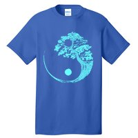 Yin Yang Turquoise Blue Bonsai Tree Japanese Buddhist Zen Gift Tall T-Shirt