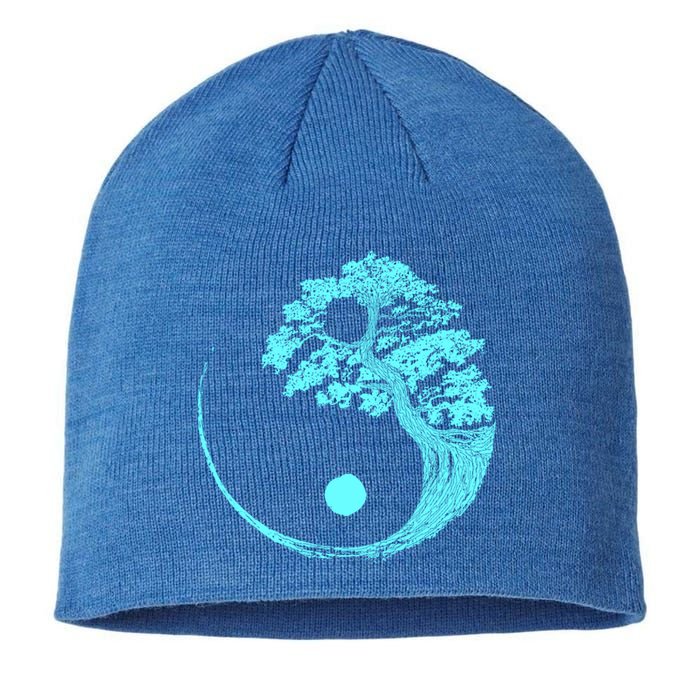 Yin Yang Turquoise Blue Bonsai Tree Japanese Buddhist Zen Gift Sustainable Beanie