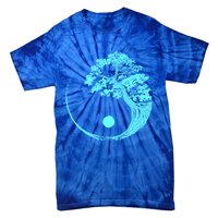 Yin Yang Turquoise Blue Bonsai Tree Japanese Buddhist Zen Gift Tie-Dye T-Shirt