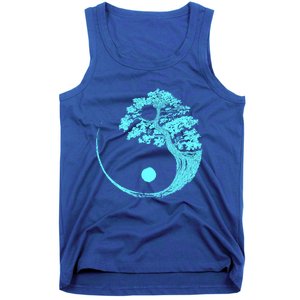 Yin Yang Turquoise Blue Bonsai Tree Japanese Buddhist Zen Gift Tank Top