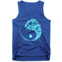 Yin Yang Turquoise Blue Bonsai Tree Japanese Buddhist Zen Gift Tank Top