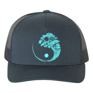 Yin Yang Turquoise Blue Bonsai Tree Japanese Buddhist Zen Gift Yupoong Adult 5-Panel Trucker Hat