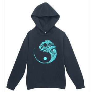 Yin Yang Turquoise Blue Bonsai Tree Japanese Buddhist Zen Gift Urban Pullover Hoodie