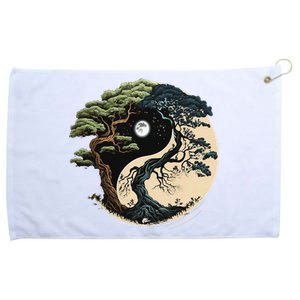 Yin Yang Tree Of Life On Buddhist Bonsai Tree Grommeted Golf Towel