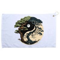 Yin Yang Tree Of Life On Buddhist Bonsai Tree Grommeted Golf Towel