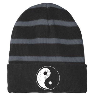 Yin Yang Thai Chi Qi Gong Yoga WushuMMA Yinyang Striped Beanie with Solid Band