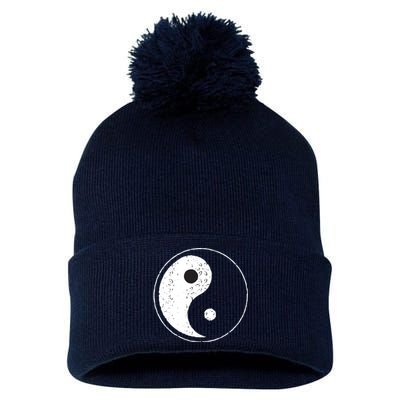 Yin Yang Thai Chi Qi Gong Yoga WushuMMA Yinyang Pom Pom 12in Knit Beanie