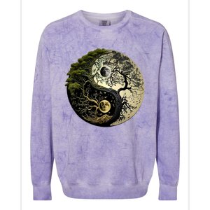 Yin Yang Tree Of Life Funny Colorblast Crewneck Sweatshirt