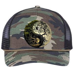 Yin Yang Tree Of Life Funny Retro Rope Trucker Hat Cap