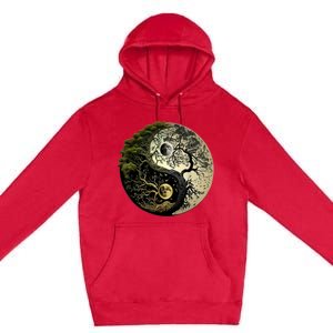 Yin Yang Tree Of Life Funny Premium Pullover Hoodie