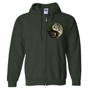 Yin Yang Tree Of Life Funny Full Zip Hoodie