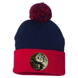 Yin Yang Tree Of Life Funny Pom Pom 12in Knit Beanie