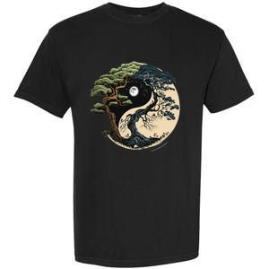 Yin Yang Tree Of Life On Buddhist Bonsai Tree Garment-Dyed Heavyweight T-Shirt