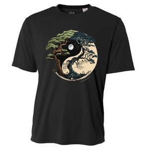 Yin Yang Tree Of Life On Buddhist Bonsai Tree Cooling Performance Crew T-Shirt