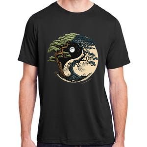 Yin Yang Tree Of Life On Buddhist Bonsai Tree Adult ChromaSoft Performance T-Shirt