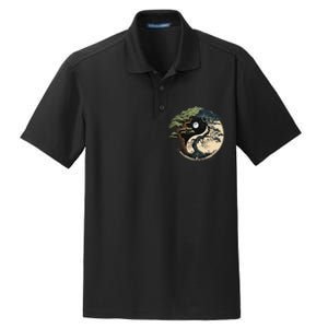 Yin Yang Tree Of Life On Buddhist Bonsai Tree Dry Zone Grid Polo