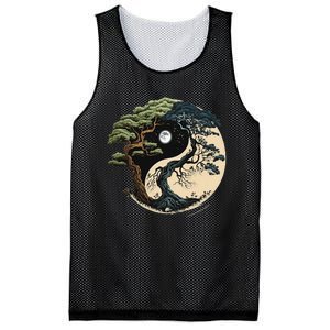 Yin Yang Tree Of Life On Buddhist Bonsai Tree Mesh Reversible Basketball Jersey Tank