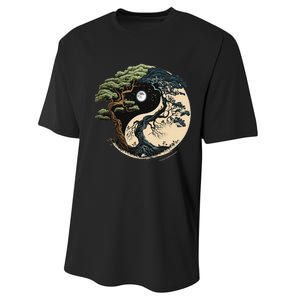 Yin Yang Tree Of Life On Buddhist Bonsai Tree Performance Sprint T-Shirt