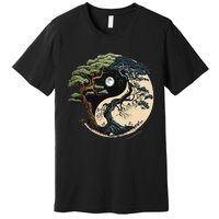 Yin Yang Tree Of Life On Buddhist Bonsai Tree Premium T-Shirt