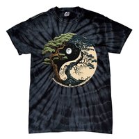 Yin Yang Tree Of Life On Buddhist Bonsai Tree Tie-Dye T-Shirt