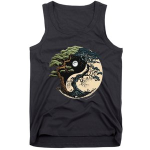 Yin Yang Tree Of Life On Buddhist Bonsai Tree Tank Top